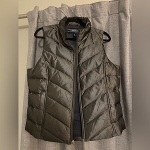 Lands' End Women's Puffer Vest - gray silver